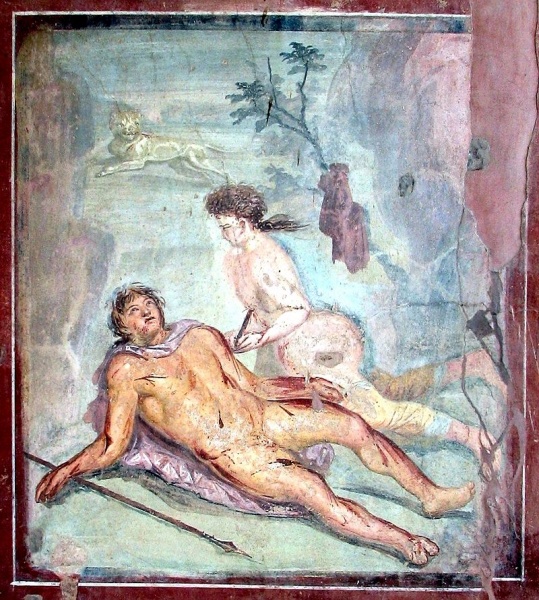Archivo:800px-Pyramus and Thisbe Pompeii.jpg